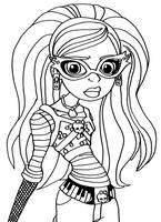 kolorowanki malowanki monster high dla dziewczynek, kolorowanka Ghoulia Yelps do wydruku numer  85